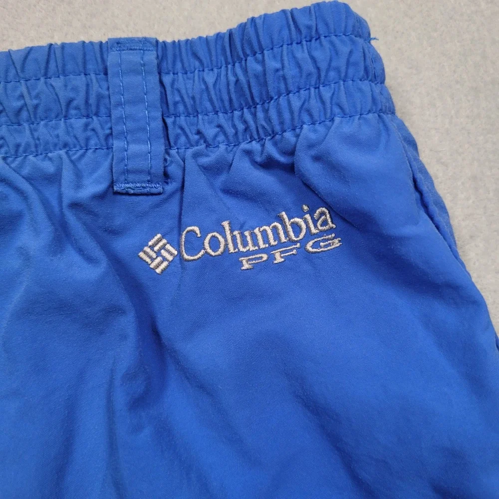 Columbia PFG Omni-Shade Blue Swim Trunks Kids Large 14/16 Fishing Shorts